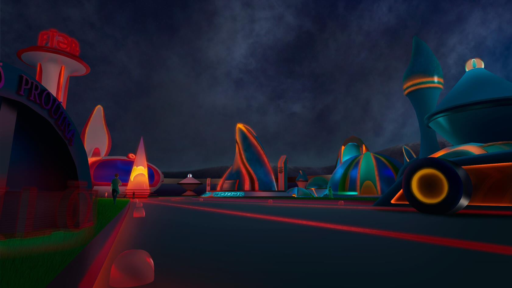 Futuristic City Concept (with a 3D Blockout)